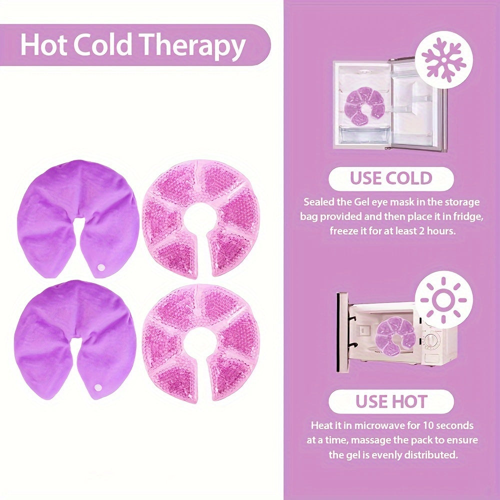 Juego de 2 almohadillas de gel suave para senos para aliviar el dolor, la hinchazón y el flujo de leche