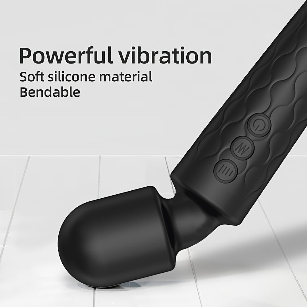 Women's Silicone Clitoral and Anal Vibrator Wand Sex Toy