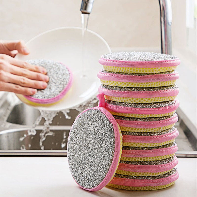 Double-Sided Dishwashing Sponges for Kitchen Cleaning, Pack of 10
