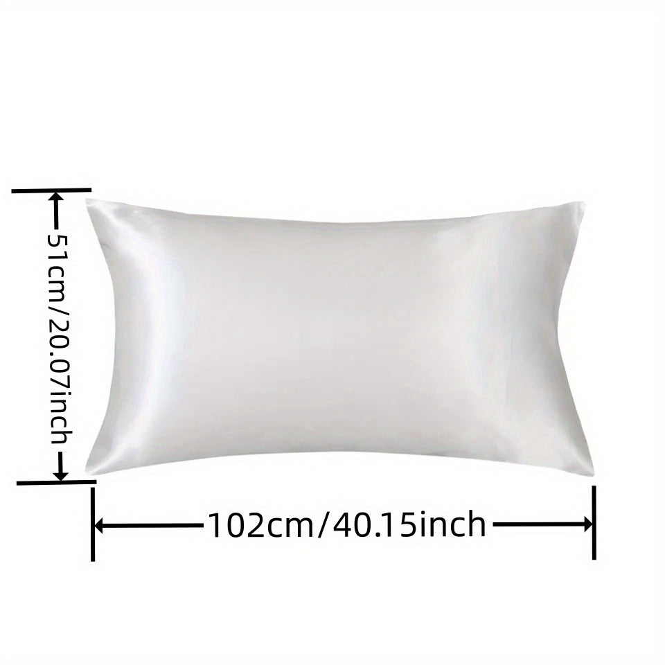 Set of 2 Satin Pillowcases in Multiple Colors Soft Airy Envelope Closure