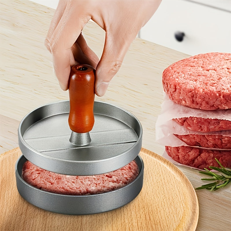 Non-Stick Metal Burger Press Patty Maker for Beef Cheese Veggie BBQ