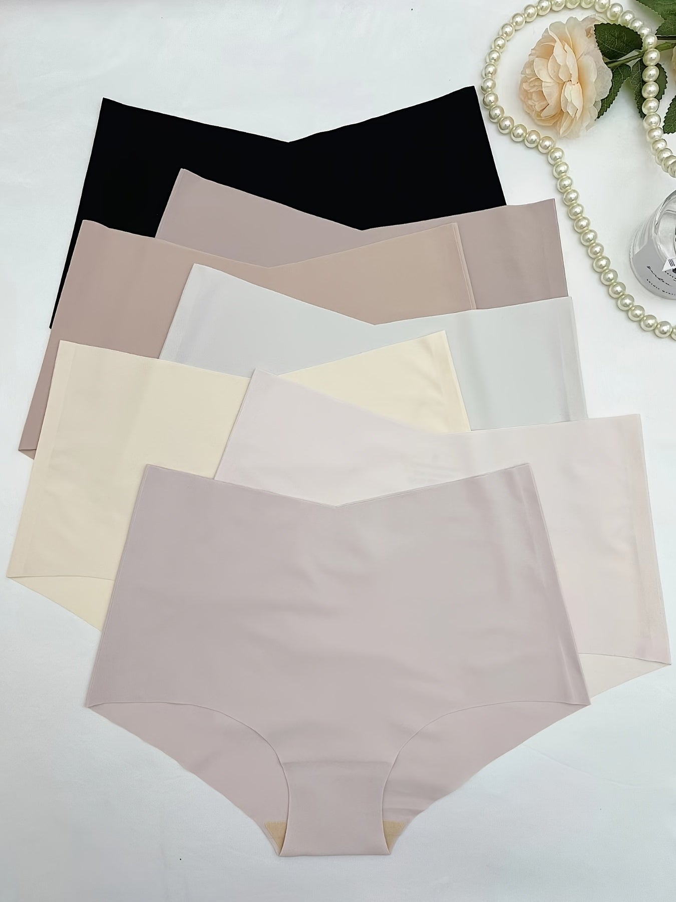 Women's High Waist Seamless Briefs Pack of 7 Comfortable Skin-Friendly Multi-Color