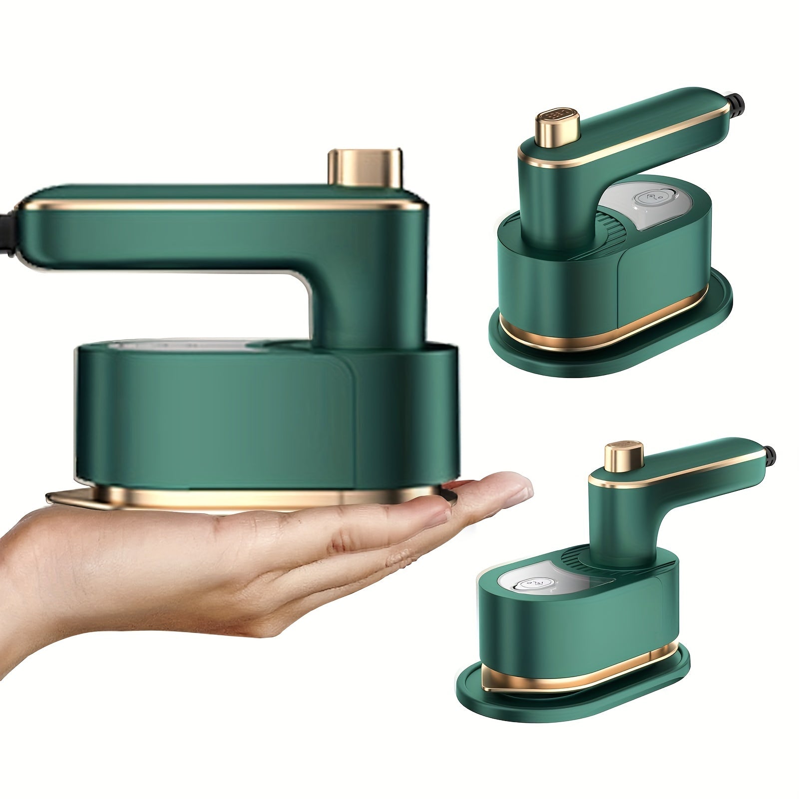 Handheld Steam Iron with 15-Second Heating Portable Travel Dry Wet Iron