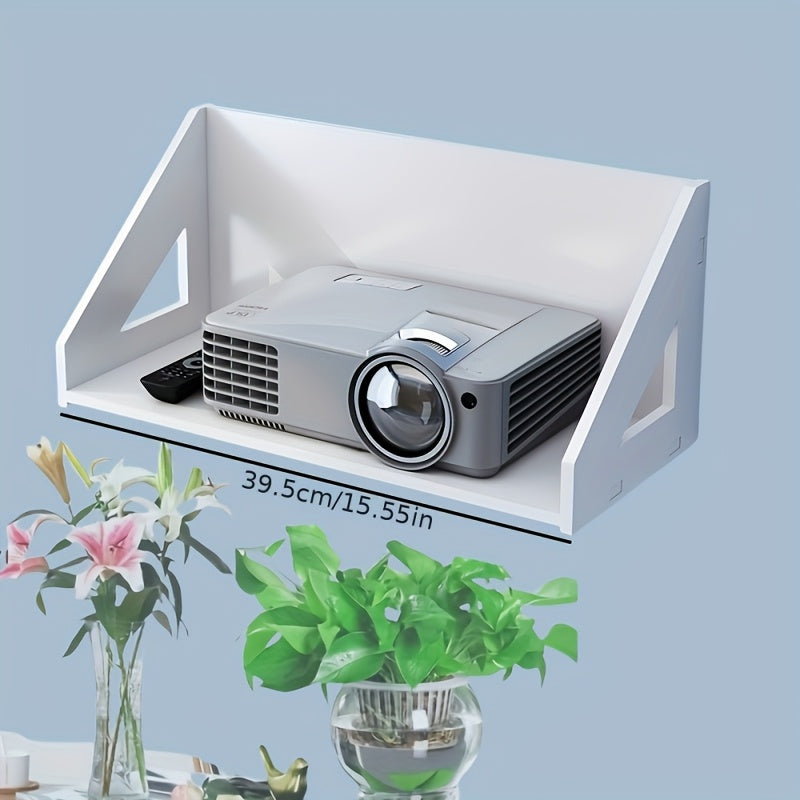 Wall-Mounted Projector Shelf Made of Durable Cork for Bedroom Living Room Office