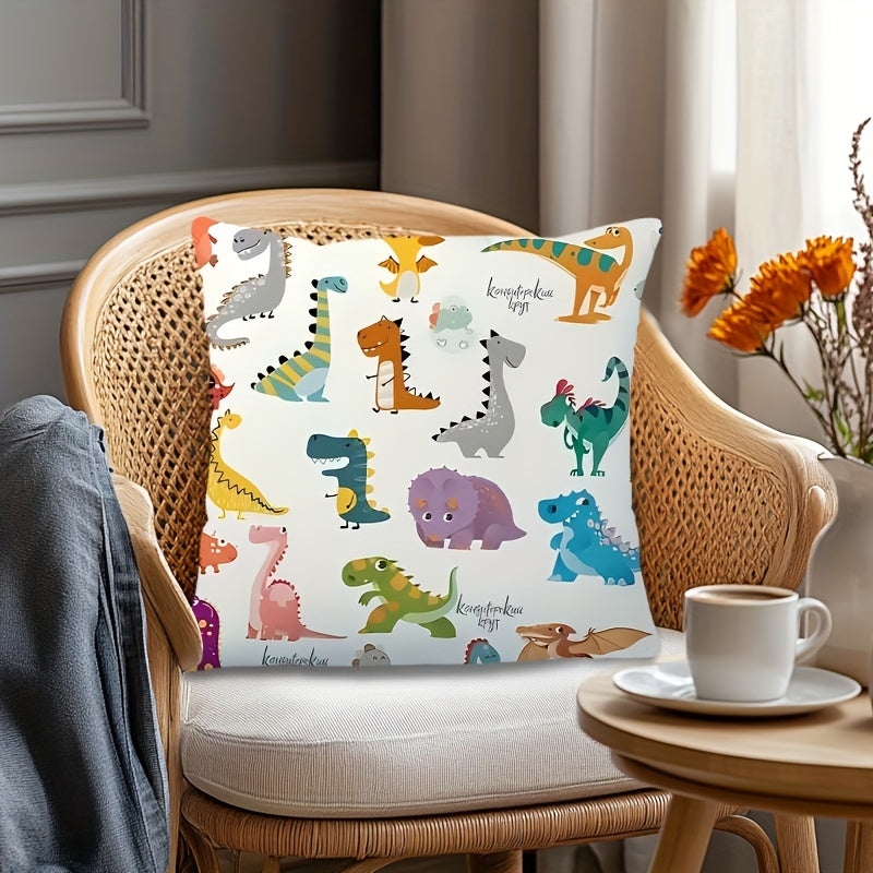 Double-Sided Woven Polyester Throw Pillow Cover 45cm Vibrant Color Machine Washable