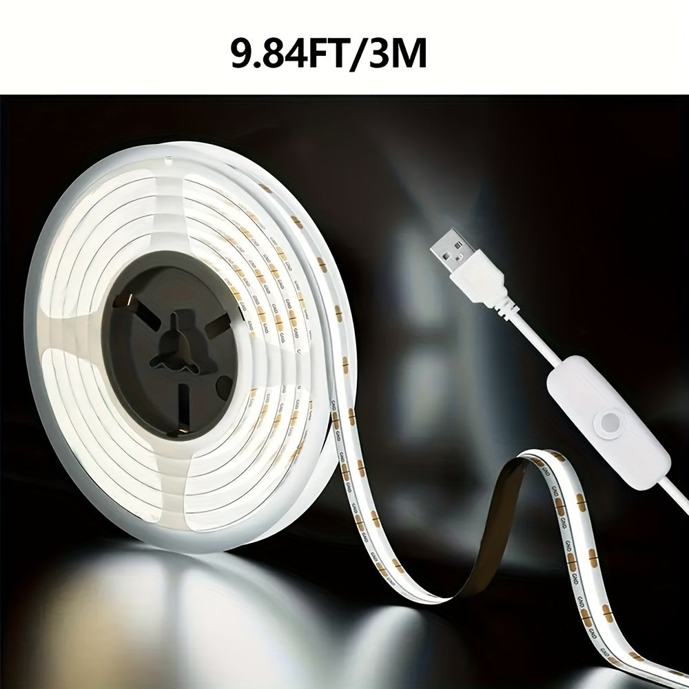 5V COB LED Light Belt with USB Switch for Indoor Outdoor Lighting