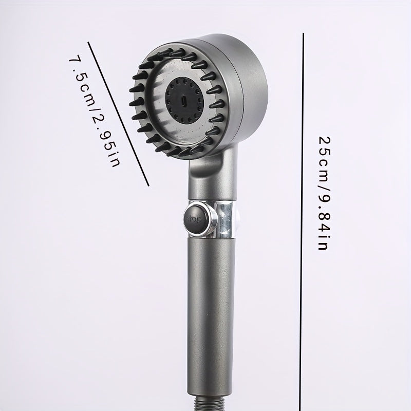 Cabezal de ducha de mano con modos de pulverización ajustables, filtro de masaje de plástico para baño