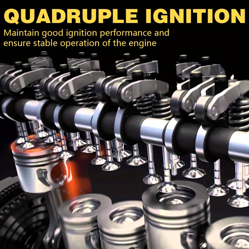 4 Pieces Iridium Spark Plugs for Cars – Compatible with Multiple Models