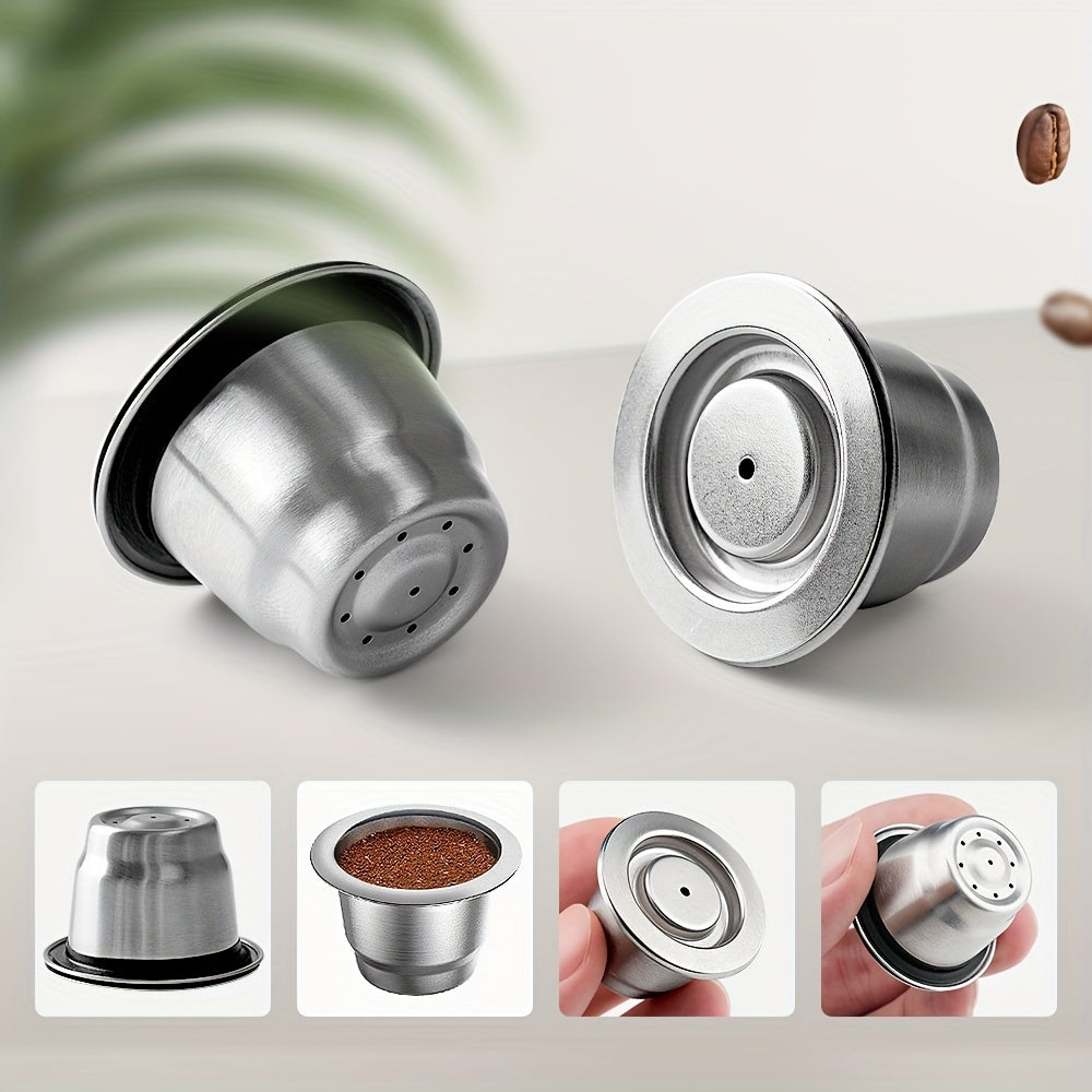 Stainless Steel Reusable Coffee Capsule with Bird Nest Design for Espresso Machines