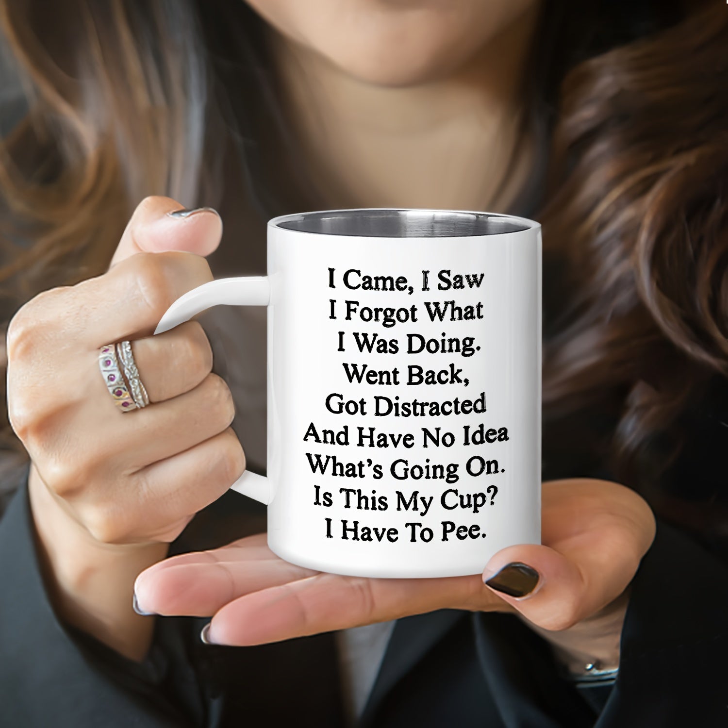 Senior Camping Coffee Mug 11oz Stainless Steel Reusable BPA-Free Gift