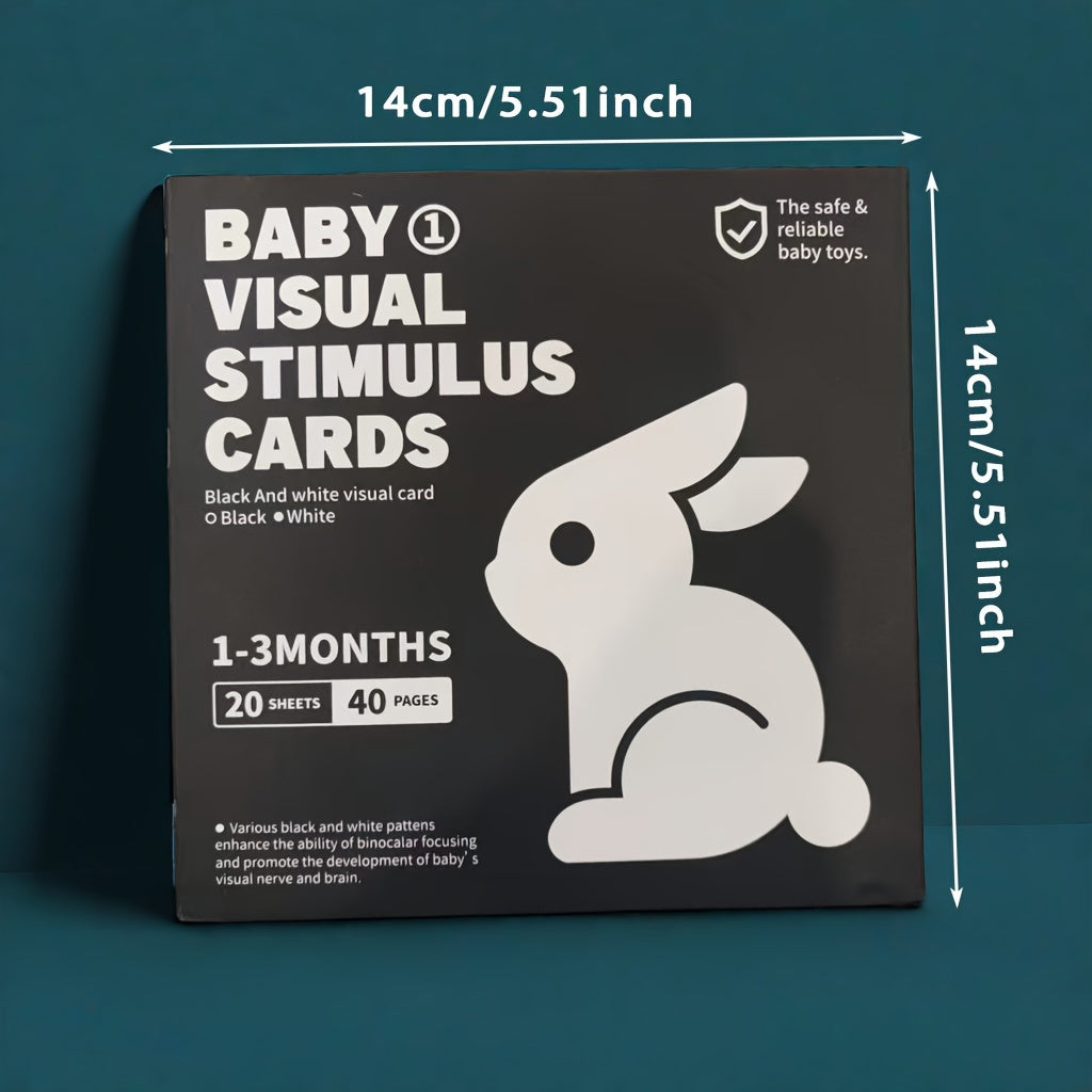Baby Visual Stimulation Card for Newborns to 3 Years Black and White Early Education Puzzle Toy