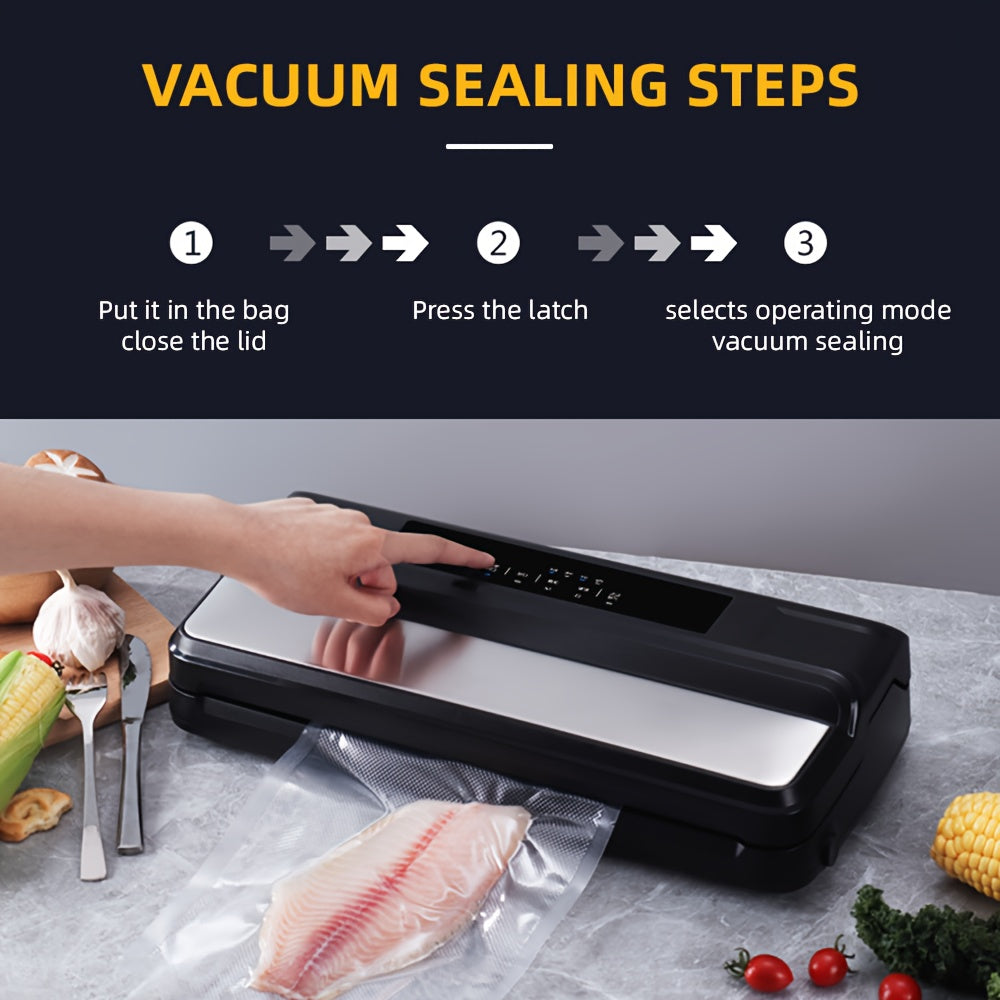 Европейский стандарт 220В вакуумный упаковщик для сухих и влажных продуктов, двухфункциональная упаковка, полностью автоматическая внешняя экстракция