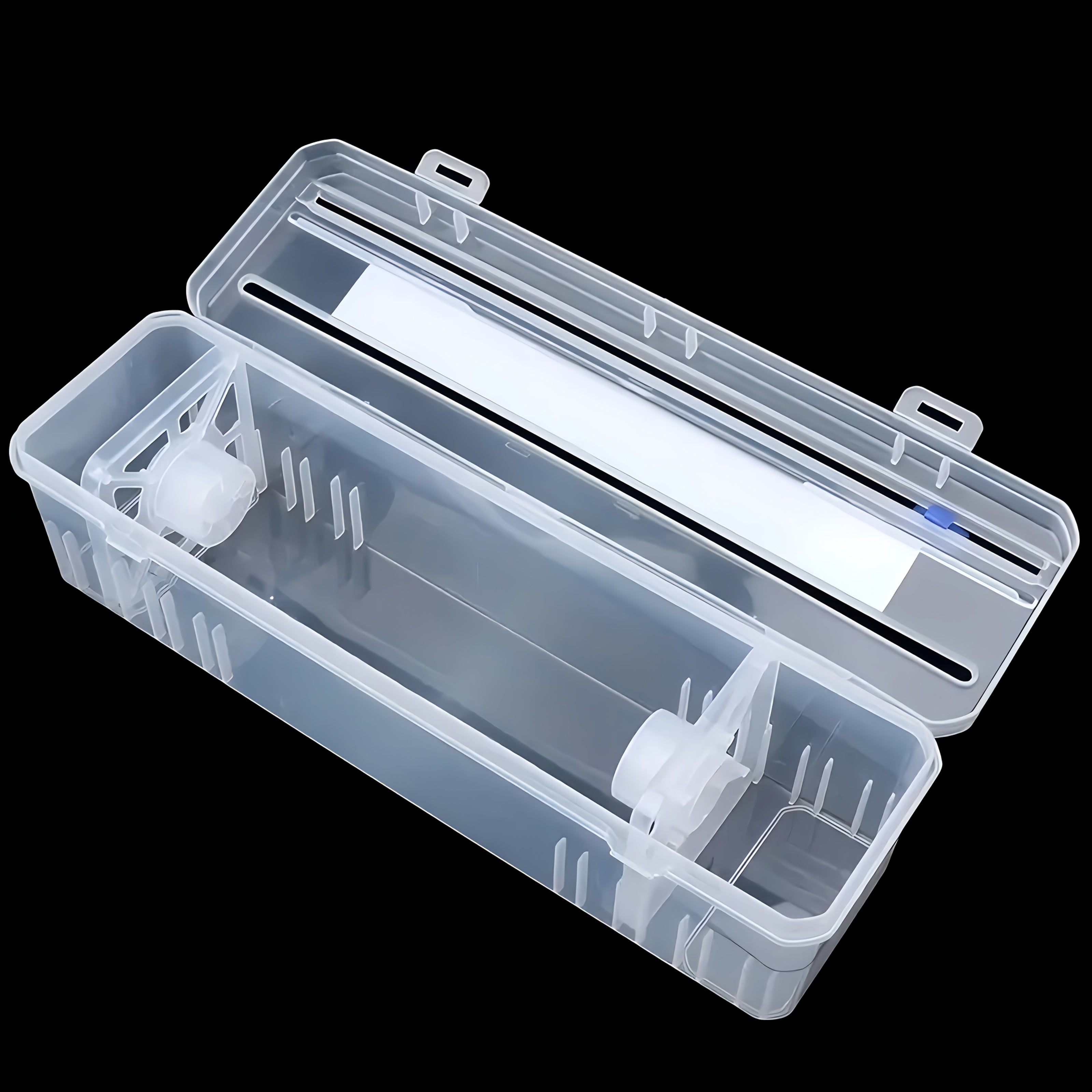 Plastic Wrap Cutter with Built-In Slicer for Kitchen Office Home Organization