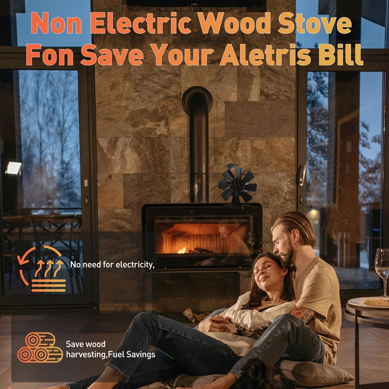 Alüminium Kamin Fanati, Kema Dizayni bilan, 8 Pichoq, 200 CFM, Yuqori Tezlik