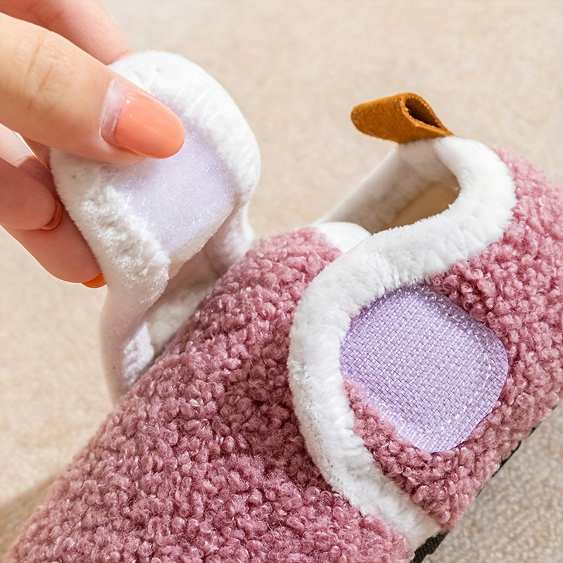Girls Indoor House Shoes Non-Slip Cotton Fabric Warm Lightweight Casual for Fall Winter