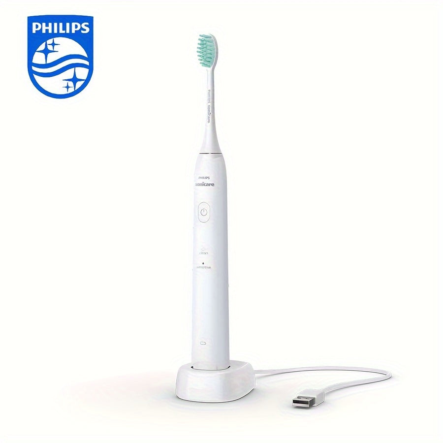 Cepillo de dientes sónico eléctrico resistente al agua, recargable por USB, cerdas suaves