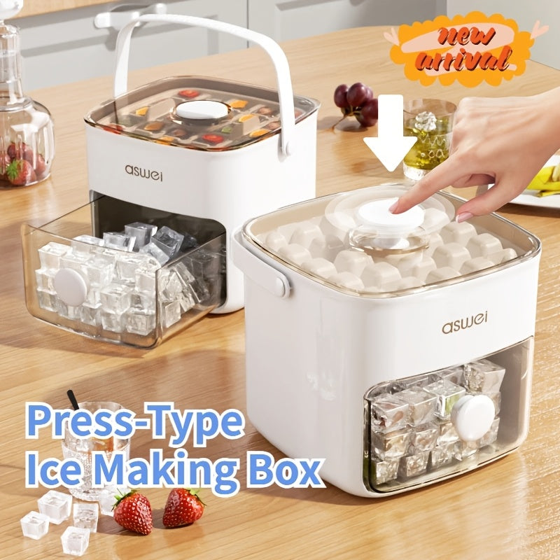 Portable 48-Grid Double-Layer Ice Maker 21L Capacity for Bar and Party Use