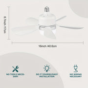 White Dual-Headbed Smart Ceiling Fan Light Two-Pack with Remote Control and Dimmer
