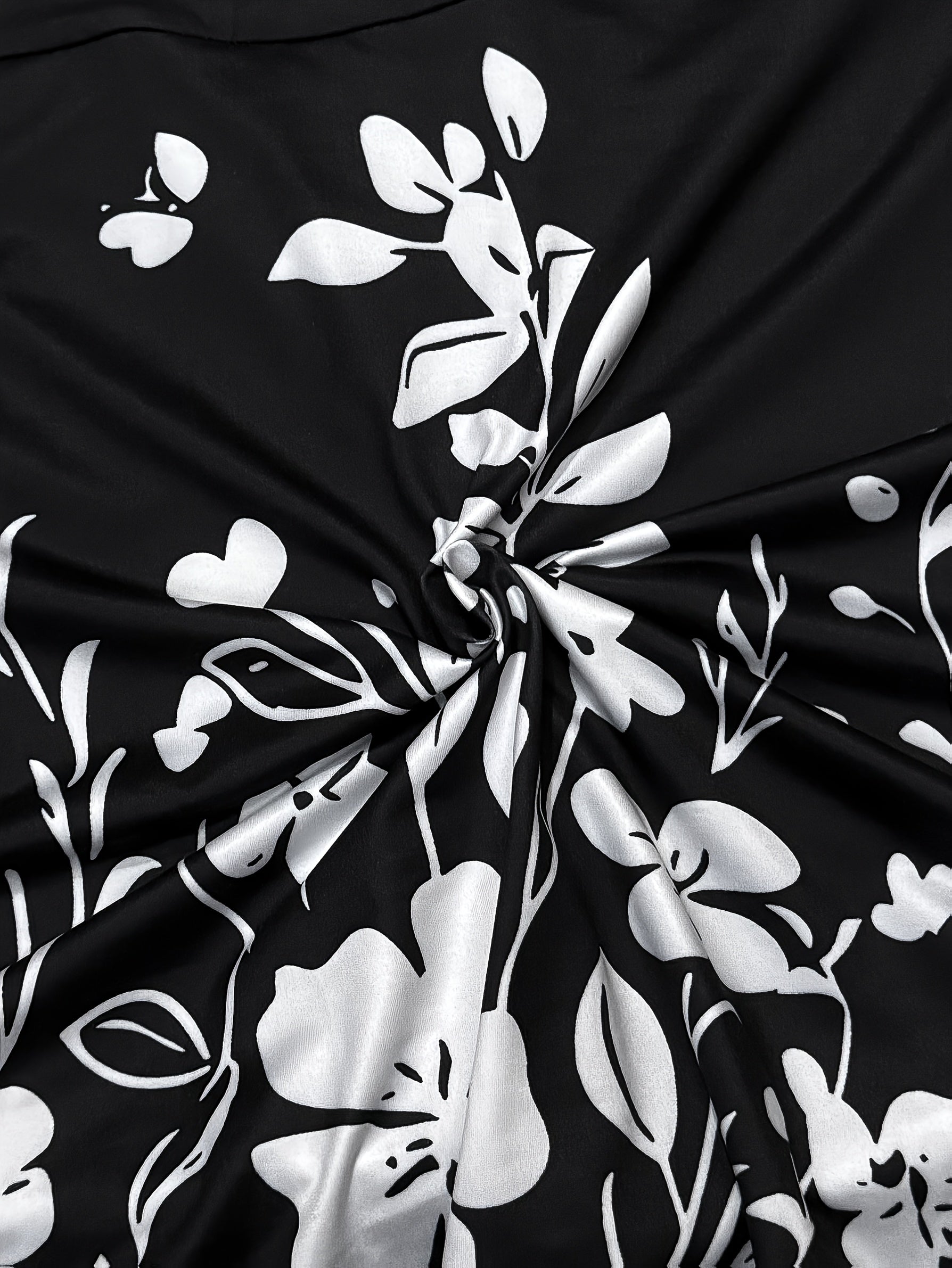 Шорты для женщин больших размеров с цветочным принтом, с высокой талией и карманами