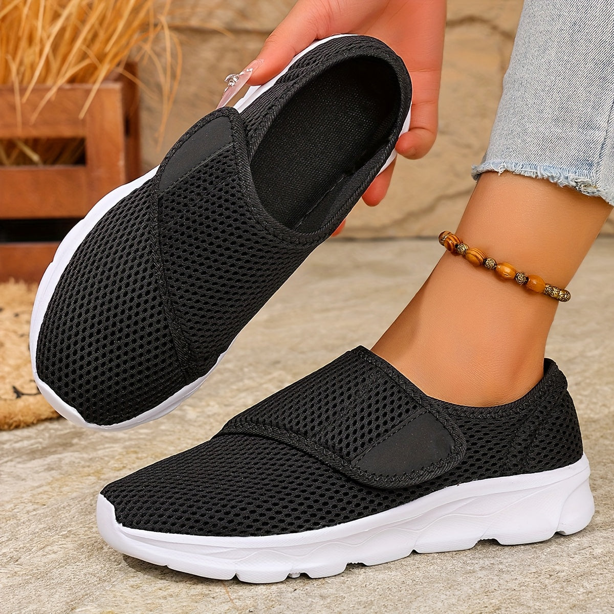 Unisex Orthopedic Sneakers for Wide Swollen Feet Adjustable Soft Soles