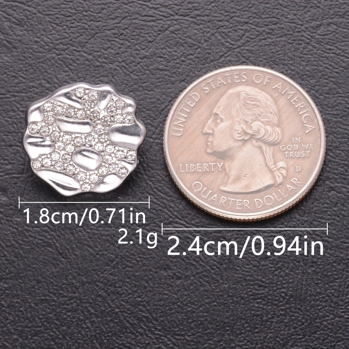 Set of 7 Handmade Irregular Alloy Buttons for Clothing and DIY Jewelry