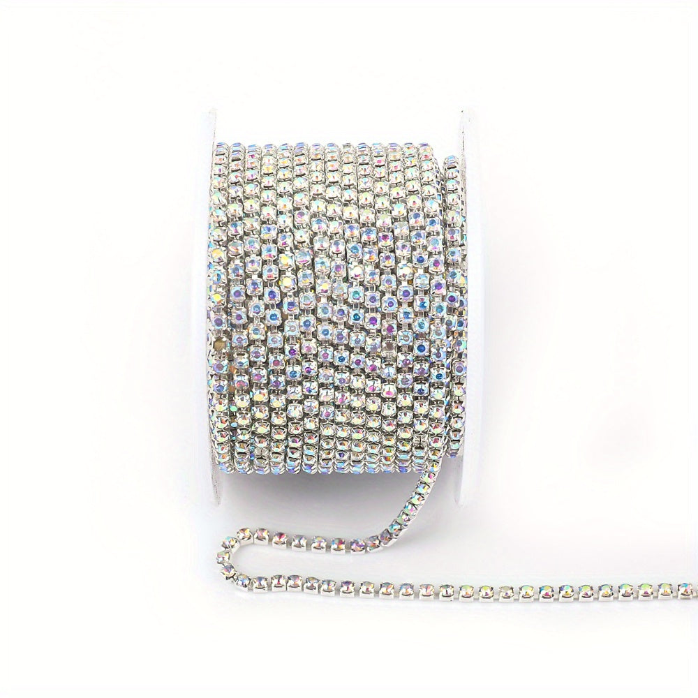 10 Yards Glitter Crystal Rhinestone Chain for Sewing and DIY Jewelry Making