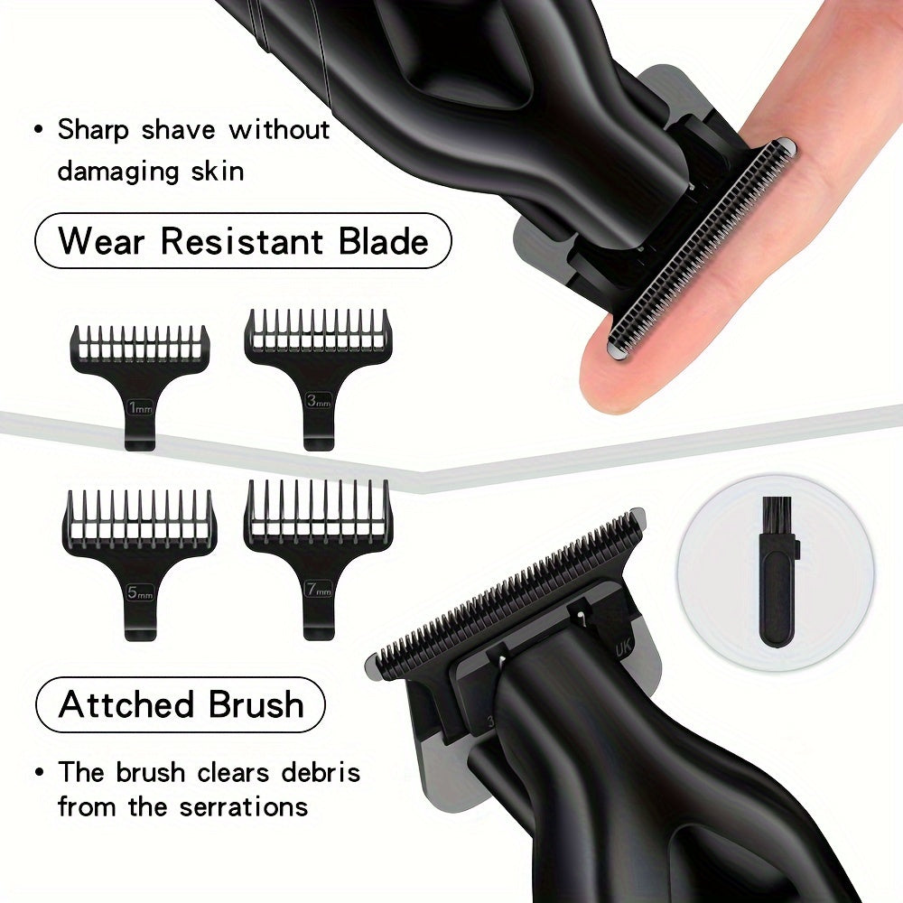 Cortapelos de barbería inalámbricos recargables para hombres, cuidado del cabello y aseo