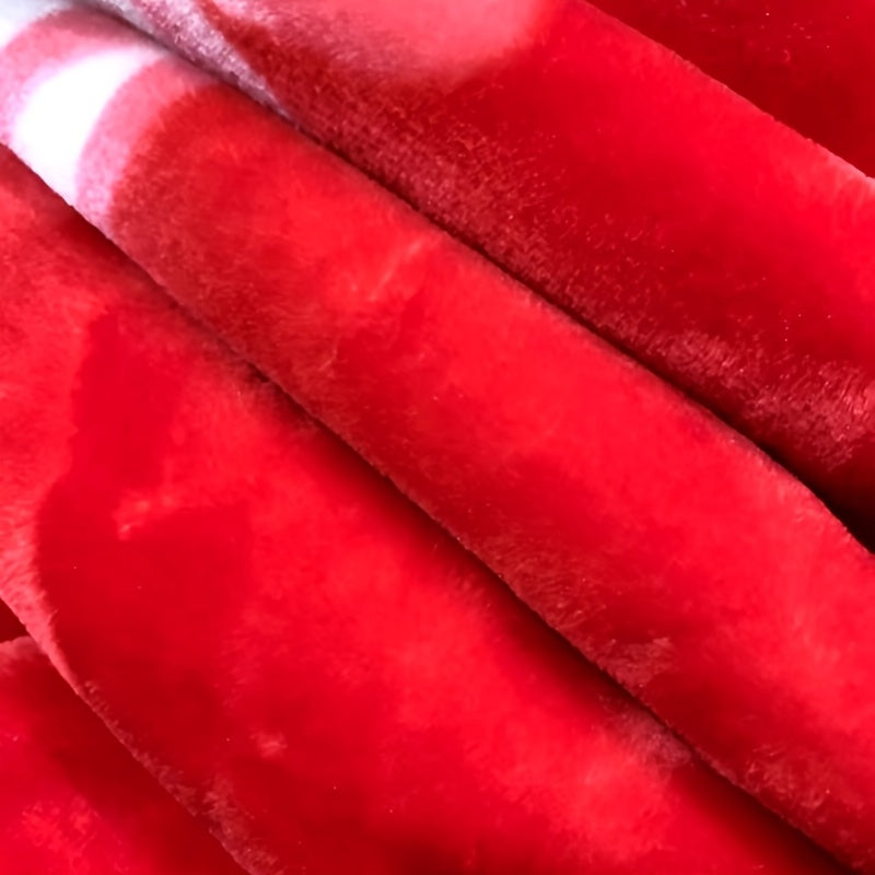 Red Floral Throw Blanket Ultra-Soft Warm Couch Bed Decor Machine Washable