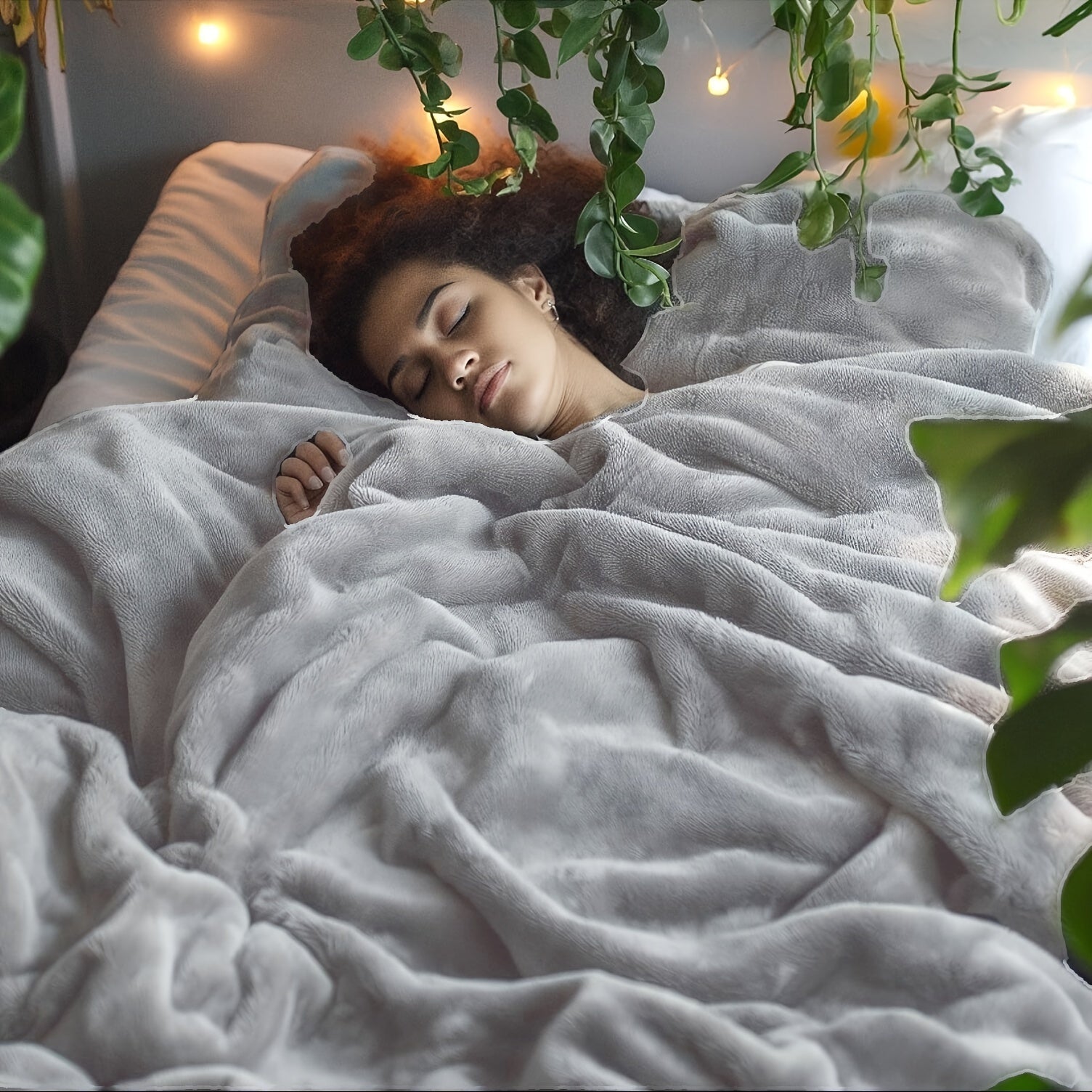 Manta de cama de franela negra para todas las estaciones, de felpa, suave y de microfibra