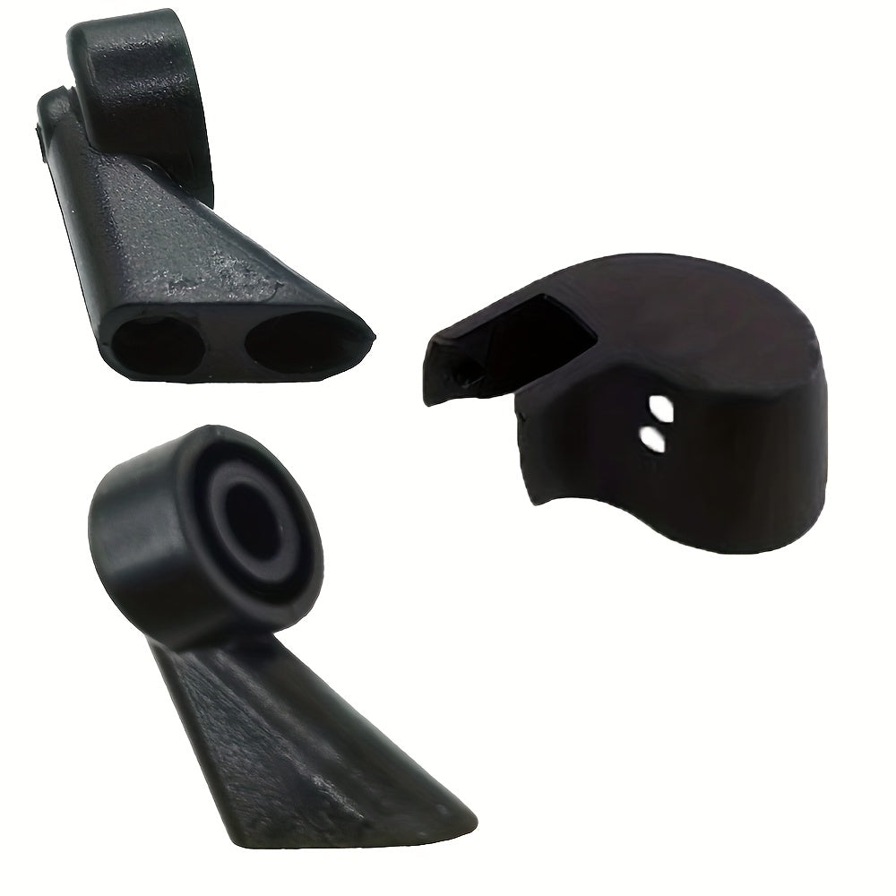 3pcs Car Rear Windscreen Wiper Arm Nut Bolt Cap Cover Washer Nozzle Set ABS