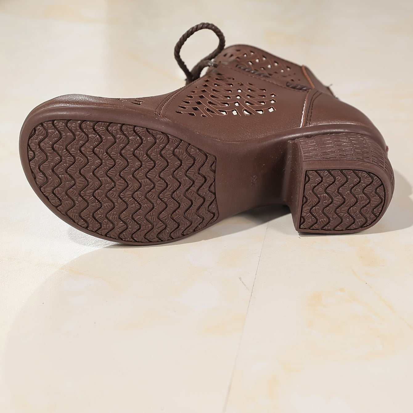 Women's Ethnic Cut-Out Bow Ankle Boots Rubber Sole Casual Dressy