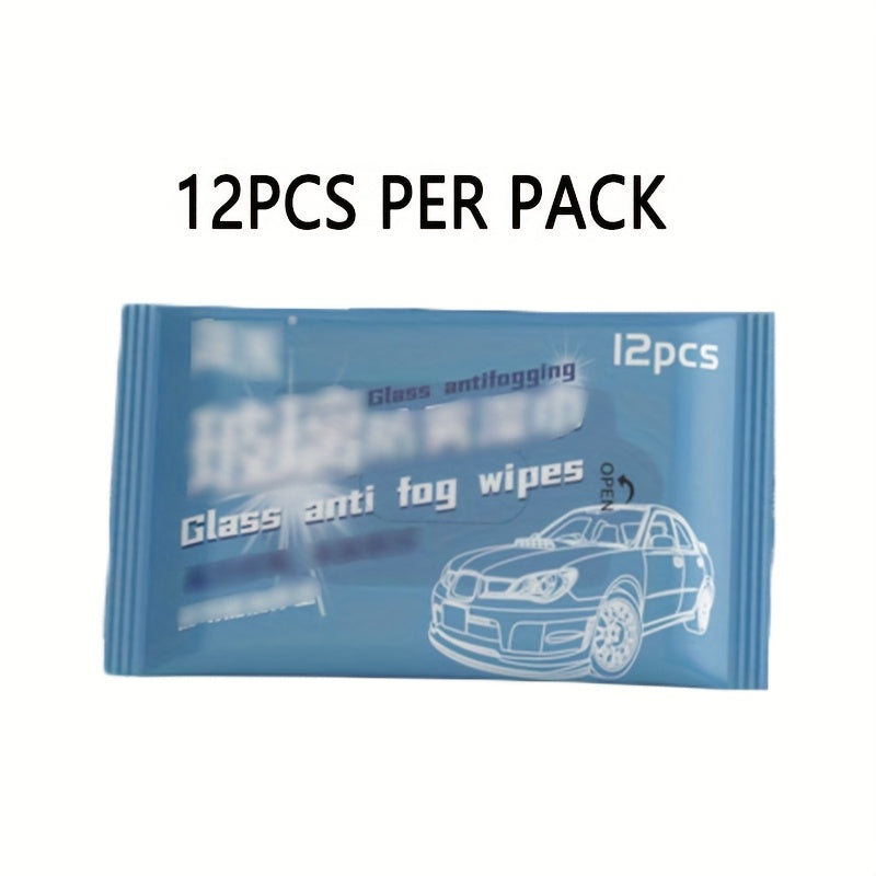 Car Glass Anti-Fog Wipes Rain Repellent for Windows Mirrors Clear Visibility