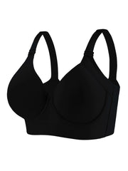 Seamless Full Coverage Underwire Bra Solid Color Breathable Knit Lingerie