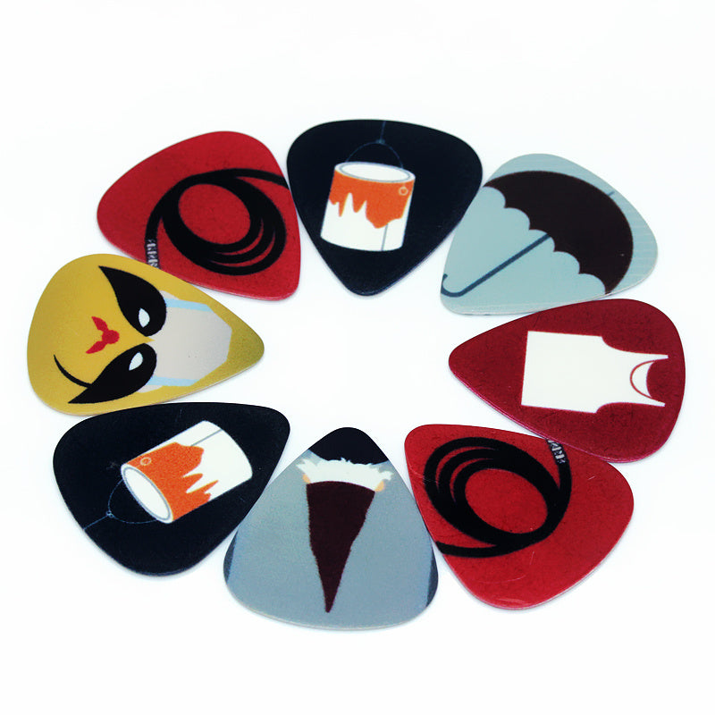 10 Colorful Cartoon Zombie Guitar Picks PVC 0.46/0.71/1.0mm for Acoustic Bass Ukulele