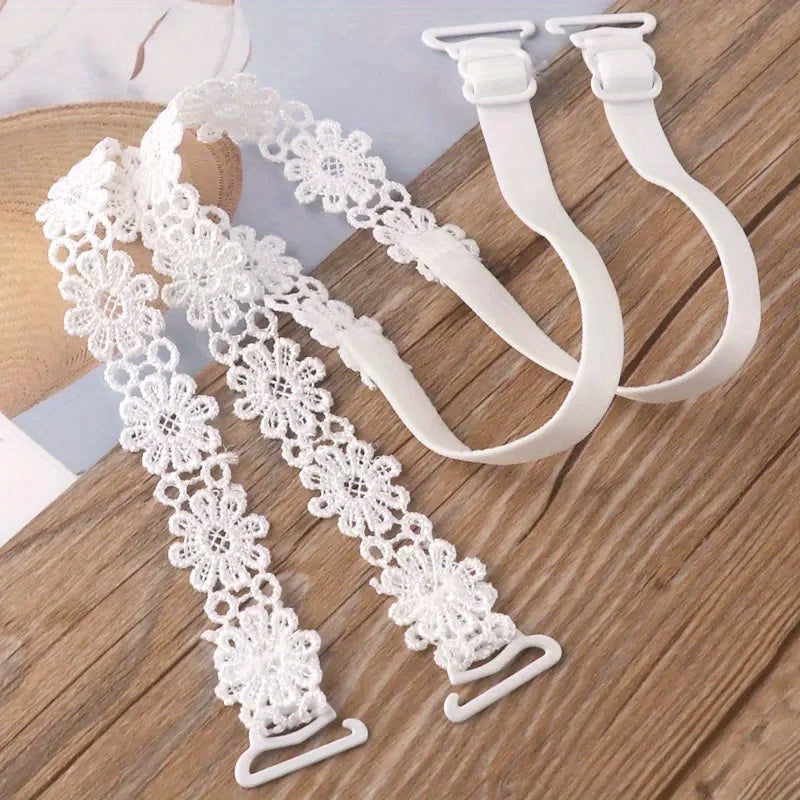 Women's Lace Bras with Invisible Straps Halter Cross-Back Floral Nylon Lingerie