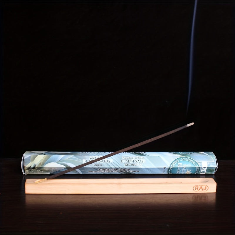 20 палочек ароматерапевтического ладана из белого шалфея для расслабления, позитива и улучшения сна - идеально подходит для дома, офиса, йоги и медитации.