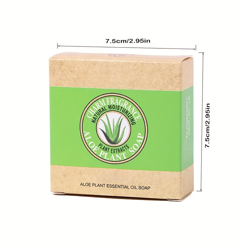 Unisex Aloe Vera Soap for All Skin Types Moisturizing Deep Cleansing Oil Control