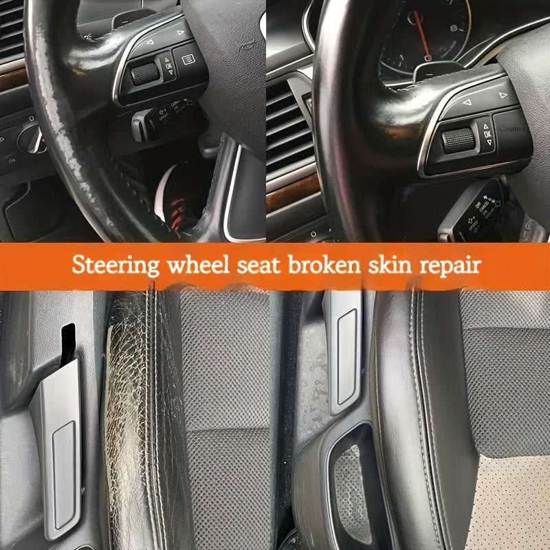 Leather Repair Touch-up Paint for Black Leather Car Seats and Steering