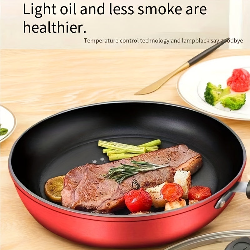 24cm Non-Stick Cast Iron Skillet Flat Bottom for Gas and Induction Cooktops Perfect for Eggs Steak and Pancakes