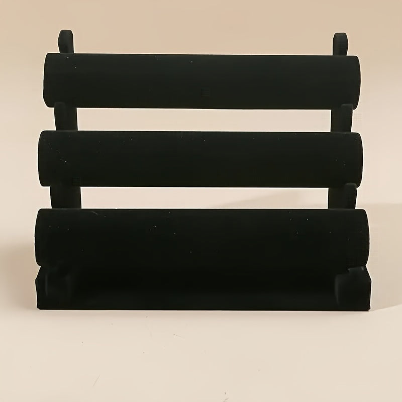 Black 3-Layer Jewelry Display Rack for Watches and Bracelets