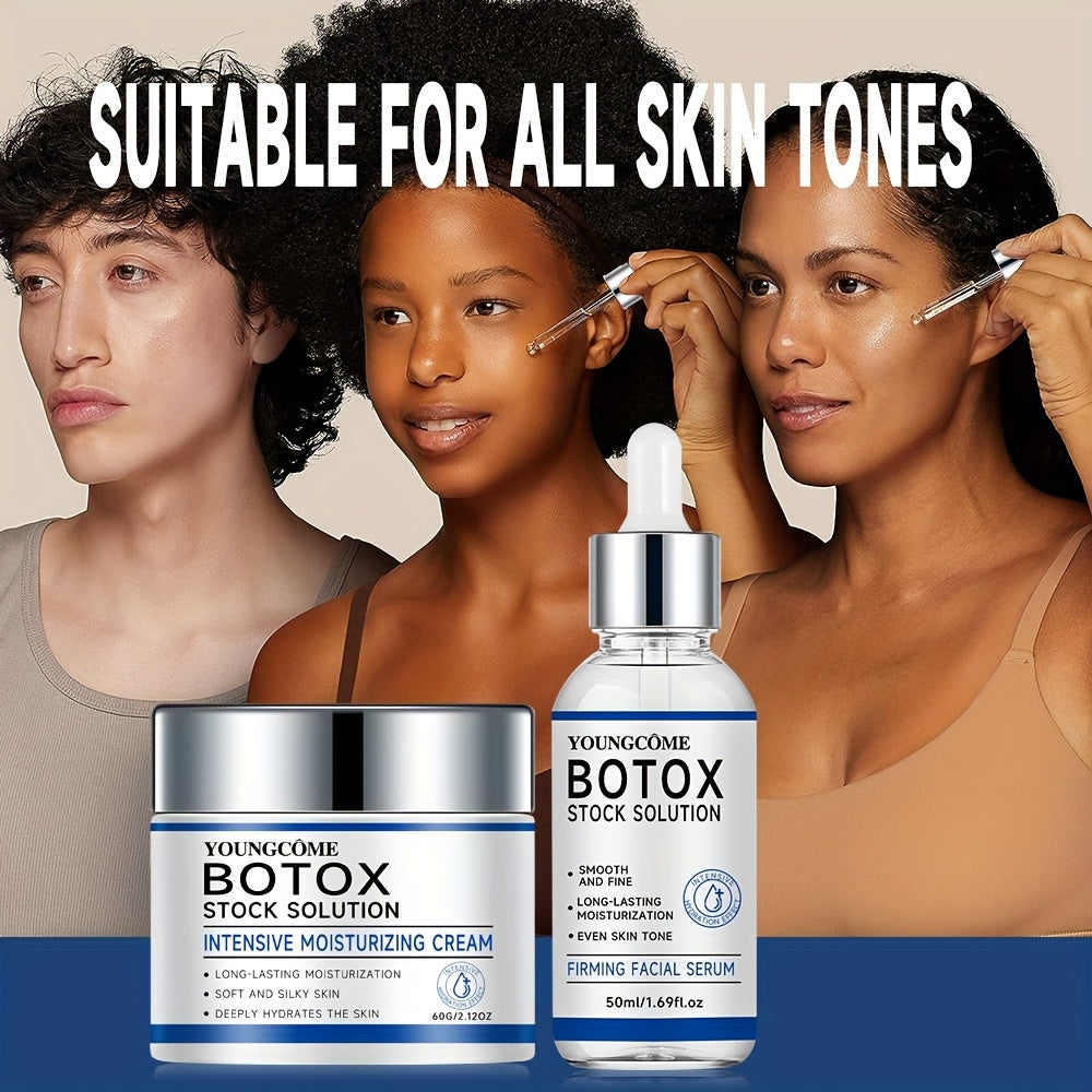 Set de crema facial reafirmante y hidratante para mujer y hombre con ácido hialurónico y vitamina C