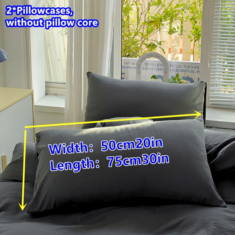 Polyester Pillowcases Set Multi-Color Floral Print 90g Household Use