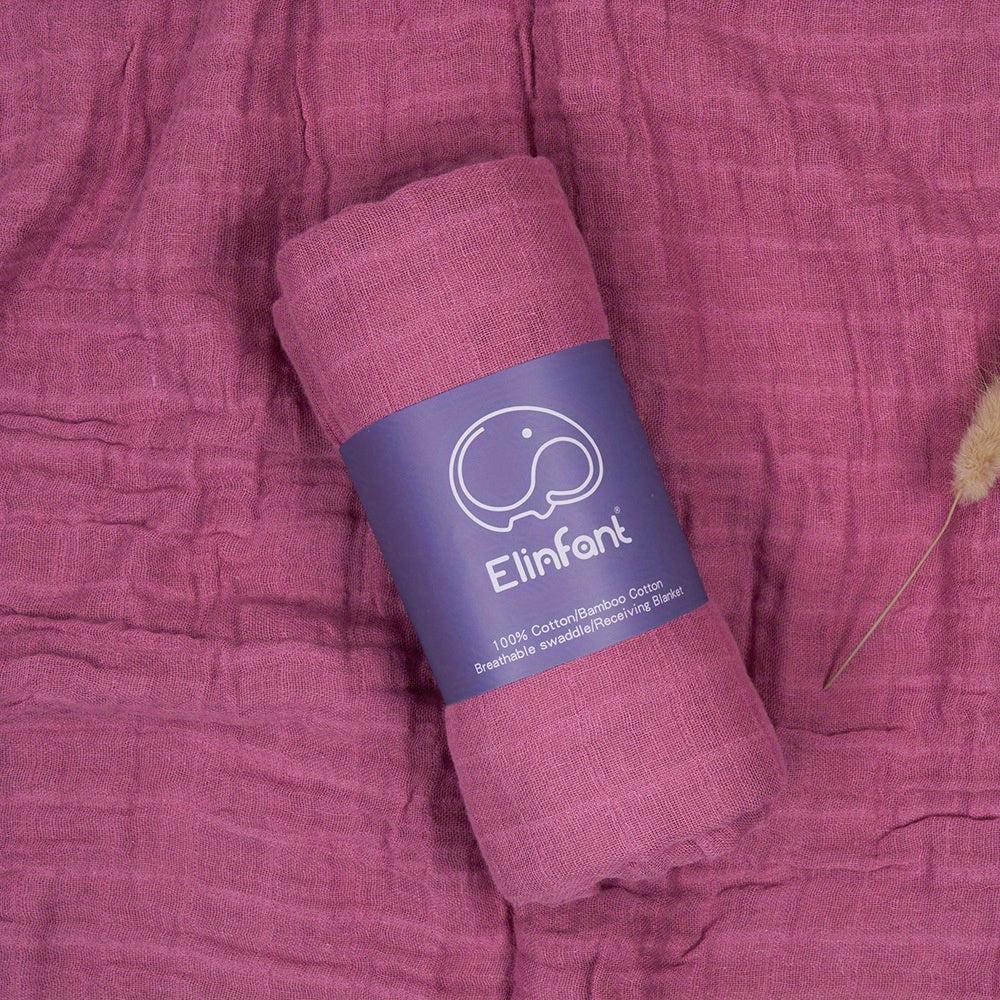 Muslin Swaddle Blanket for Newborns and Babies Solid Color Cotton Multi-Functional Wrap Towel