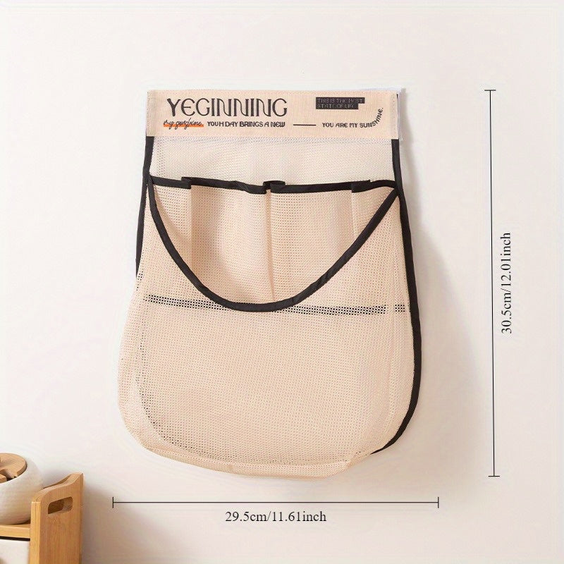 Wall-Mounted Mesh Storage Organizer for Kitchen Garbage Bags and Plastic Bags