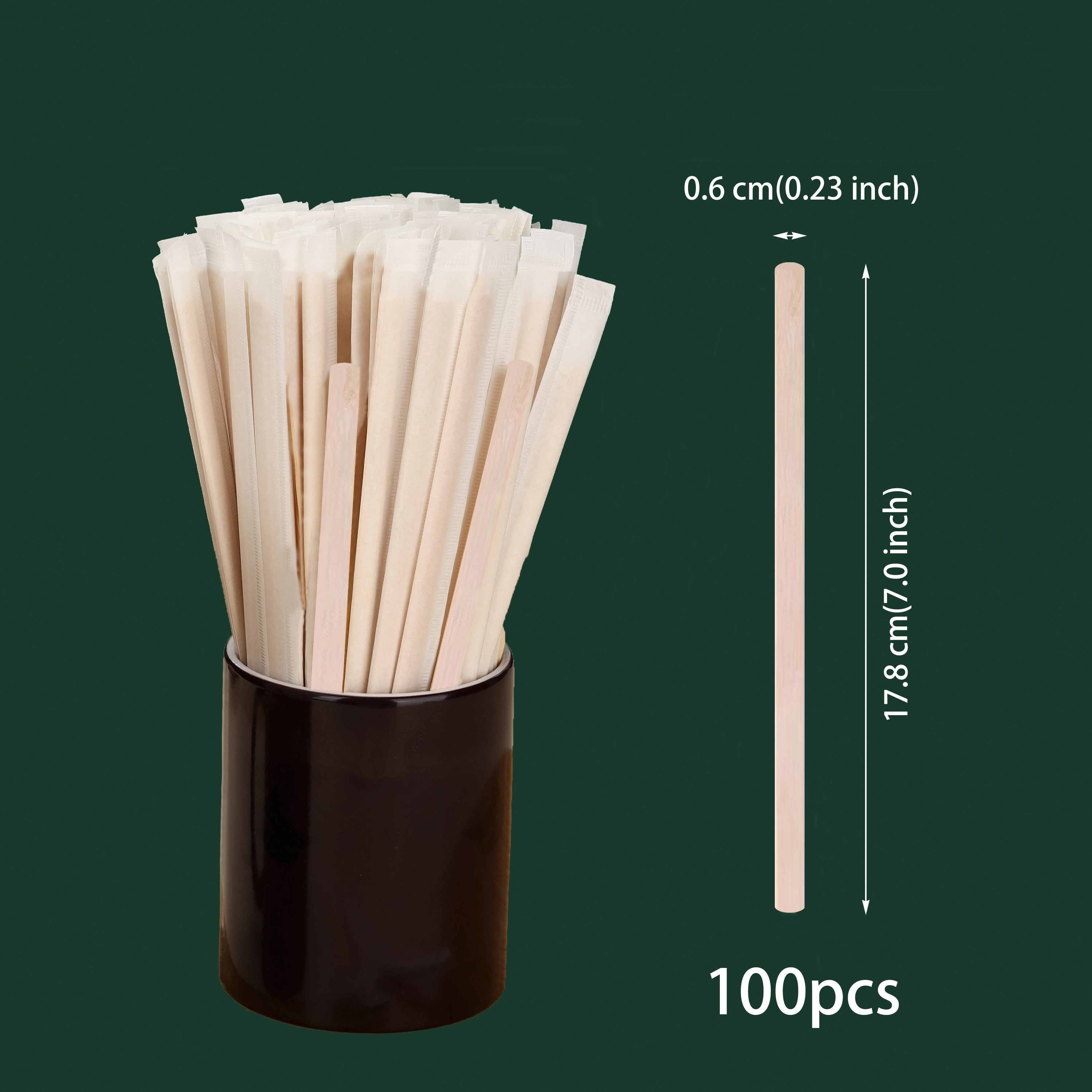 Disposable Coffee Stirrers Biodegradable Wooden Sticks for Beverages Tea Pack of 50 or 100