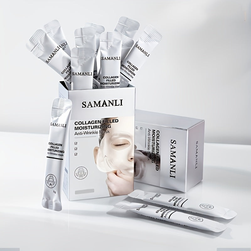 20Pcs Collagen Facial Masks Hydrating Anti-Wrinkle Deep Cleansing