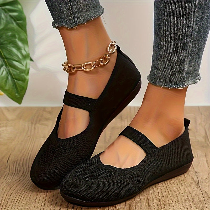 Women's Breathable Solid Flat Shoes Casual Slip On Lightweight Comfortable