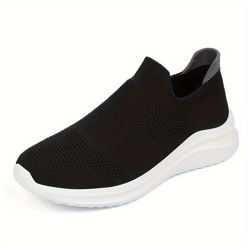 Men's Slip-On Sneakers Lightweight Breathable Soft Sole All-Season Jogging Workout