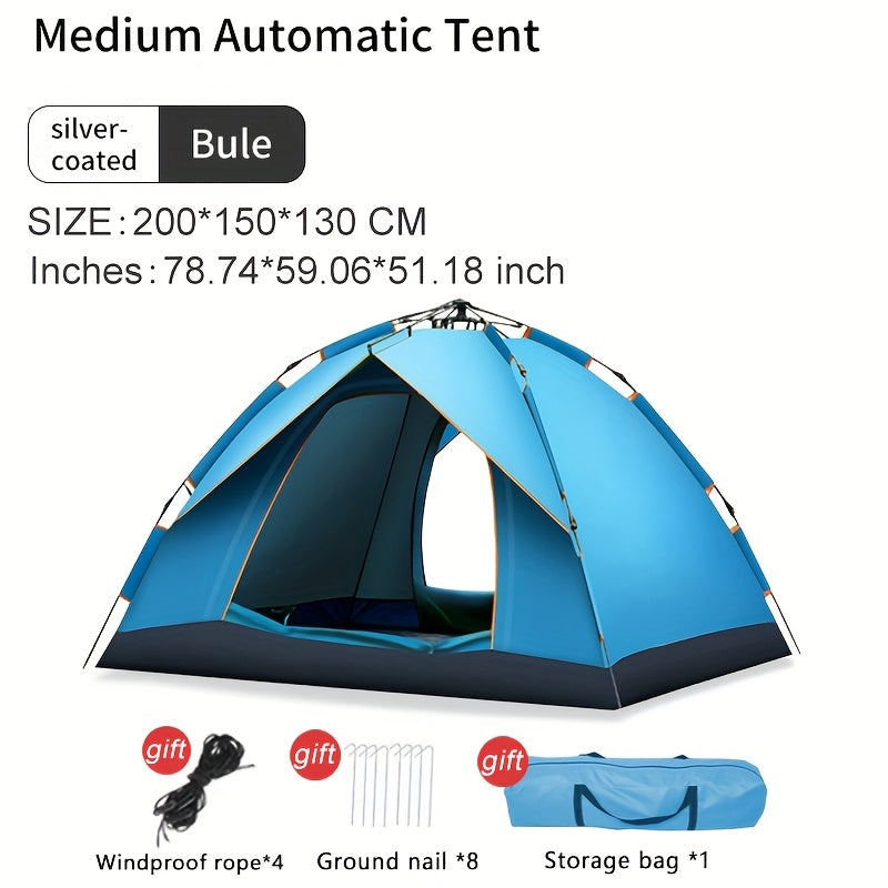 Portable Dome Tent for 2-3 People with Mosquito Netting All-Season Camping Shelter