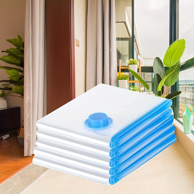 Paquete de 5 bolsas de plástico transparente para selladora al vacío con cierre de cremallera